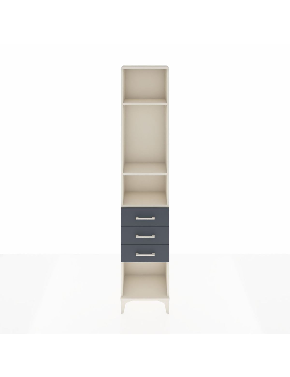 Arges Dolap 3 Raflı 3 Çekmeceli 44x30x221 Aytaşı-Antrasit