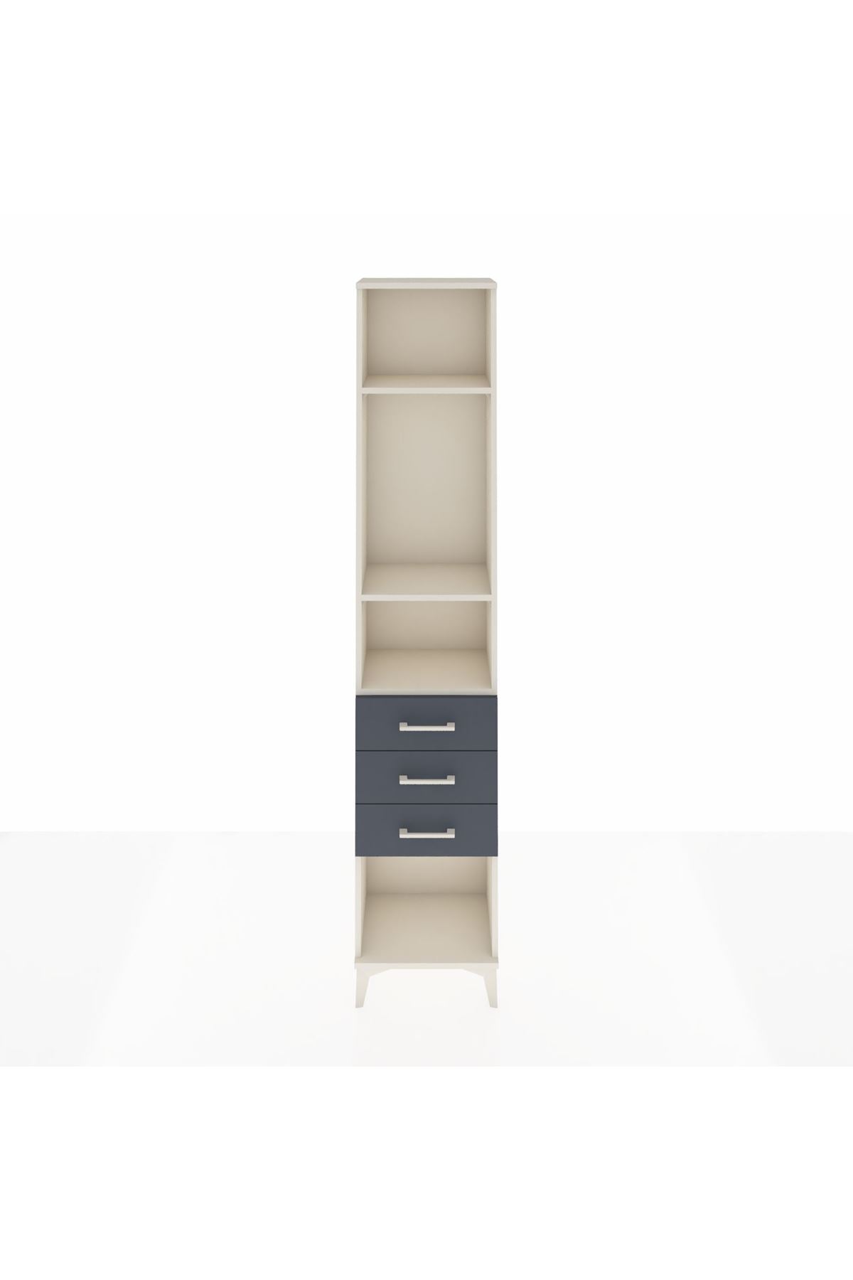 Arges Dolap 3 Raflı 3 Çekmeceli 44x30x221 Aytaşı-Antrasit