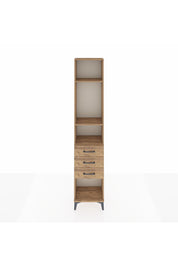 Arges Dolap 3 Raflı 3 Çekmeceli 44x30x221 Çam-Çam