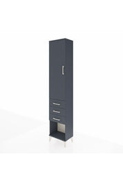 Arges Dolap 2 Raflı 3 Çekmeceli Tek Askılı 44x30x221 Antrasit-Antrasit