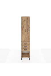 Arges Dolap 2 Raflı 3 Çekmeceli Tek Askılı 44x30x221 Çam-Çam