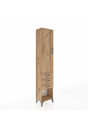 Arges Dolap 2 Raflı 3 Çekmeceli Tek Askılı 44x30x221 Çam-Çam