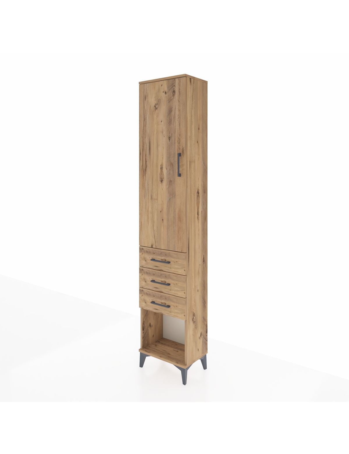 Arges Dolap 2 Raflı 3 Çekmeceli Tek Askılı 44x30x221 - S28M082V9A