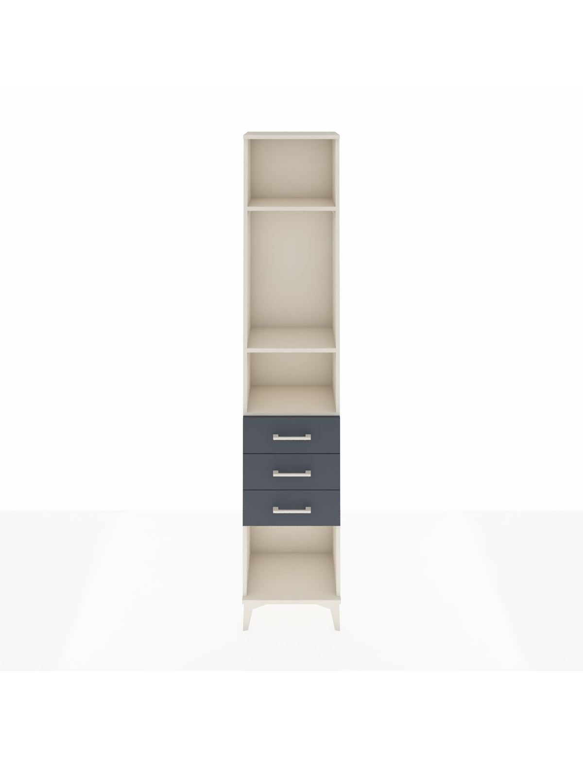 Arges Dolap 3 Raflı 3 Çekmeceli 44x30x221 Aytaşı-Antrasit