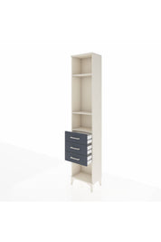 Arges Dolap 3 Raflı 3 Çekmeceli 44x30x221 Aytaşı-Antrasit