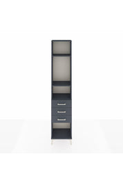 Arges Dolap 3 Raflı 3 Çekmeceli 44x30x221 Antrasit-Antrasit