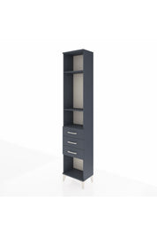 Arges Dolap 3 Raflı 3 Çekmeceli 44x30x221 Antrasit-Antrasit