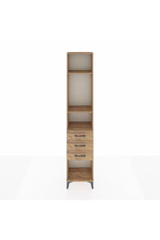 Arges Dolap 3 Raflı 3 Çekmeceli 44x30x221 Çam-Çam