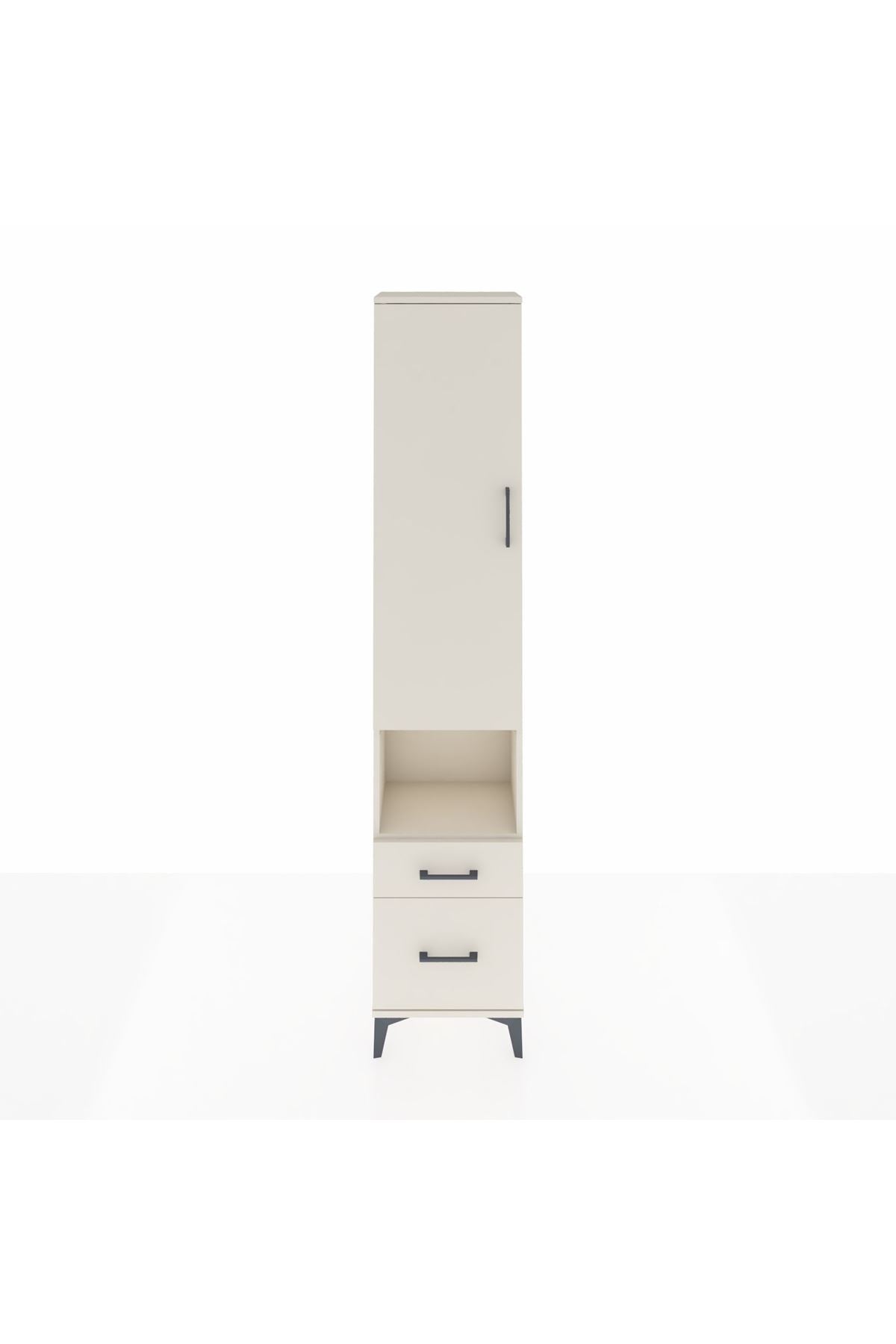 Arges Dolap 3 Raflı 2 Çekmeceli Tek Askılı 44x30x221 Aytaşı-Aytaşı