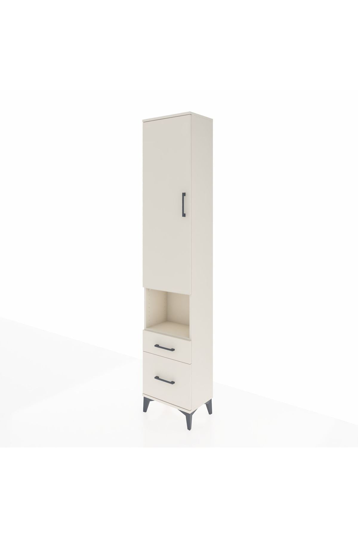 Arges Dolap 3 Raflı 2 Çekmeceli Tek Askılı 44x30x221 Aytaşı-Aytaşı