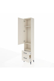 Arges Dolap 3 Raflı 2 Çekmeceli Tek Askılı 44x30x221 Aytaşı-Aytaşı