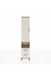 Arges Dolap 3 Raflı 2 Çekmeceli Tek Askılı 44x30x221 Çam-Aytaşı