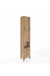 Arges Dolap 3 Raflı 2 Çekmeceli Tek Askılı 44x30x221 Çam-Çam