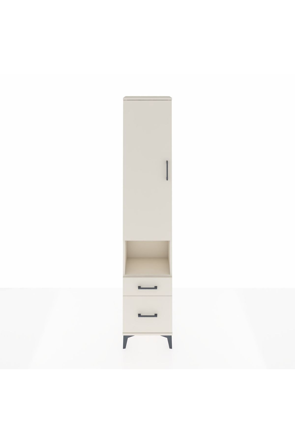 Arges Dolap 4 Raflı 2 Çekmeceli Tek Kapaklı 44x30x221 Aytaşı-Aytaşı