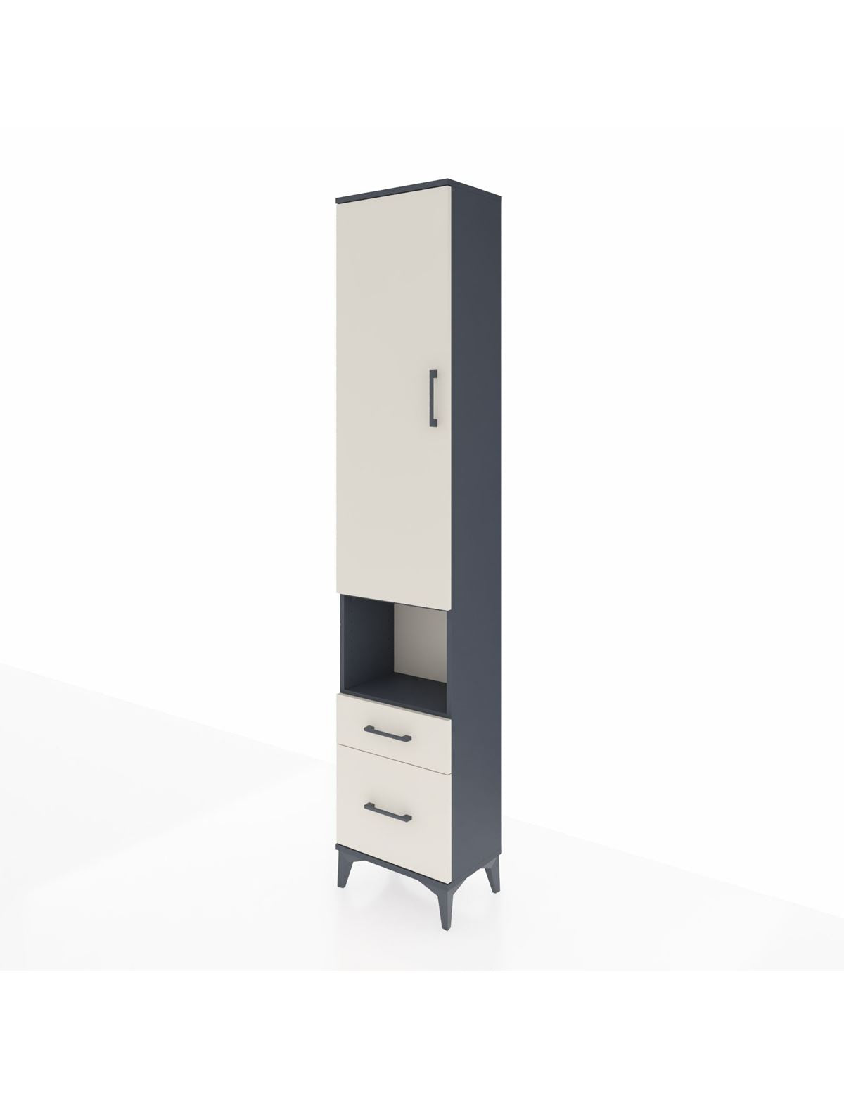 Arges Dolap 4 Raflı 2 Çekmeceli Tek Kapaklı 44x30x221 - S28M086V4A