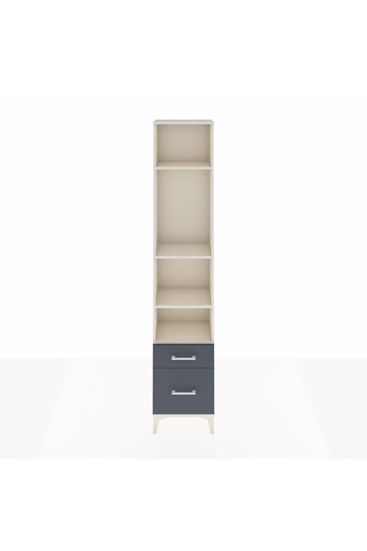 Arges Dolap 4 Raflı 2 Çekmeceli 44x30x221 Aytaşı-Antrasit