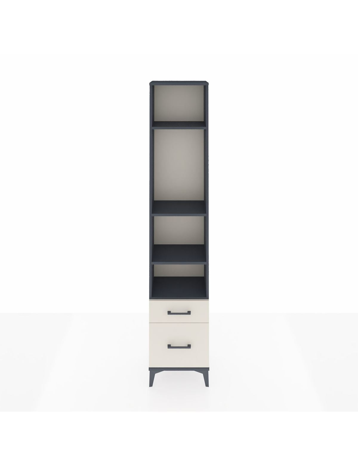 Arges Dolap 4 Raflı 2 Çekmeceli 44x30x221 Antrasit-Aytaşı