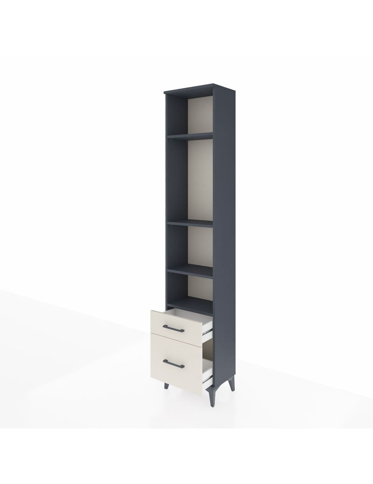 Arges Dolap 4 Raflı 2 Çekmeceli 44x30x221 - S28M087V4A