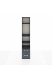 Arges Dolap 4 Raflı 2 Çekmeceli 44x30x221 Antrasit-Antrasit