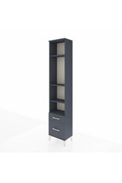 Arges Dolap 4 Raflı 2 Çekmeceli 44x30x221 Antrasit-Antrasit