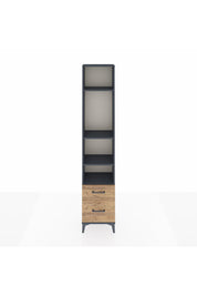 Arges Dolap 4 Raflı 2 Çekmeceli 44x30x221 Antrasit-Çam