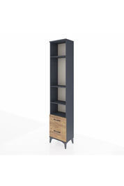 Arges Dolap 4 Raflı 2 Çekmeceli 44x30x221 Antrasit-Çam