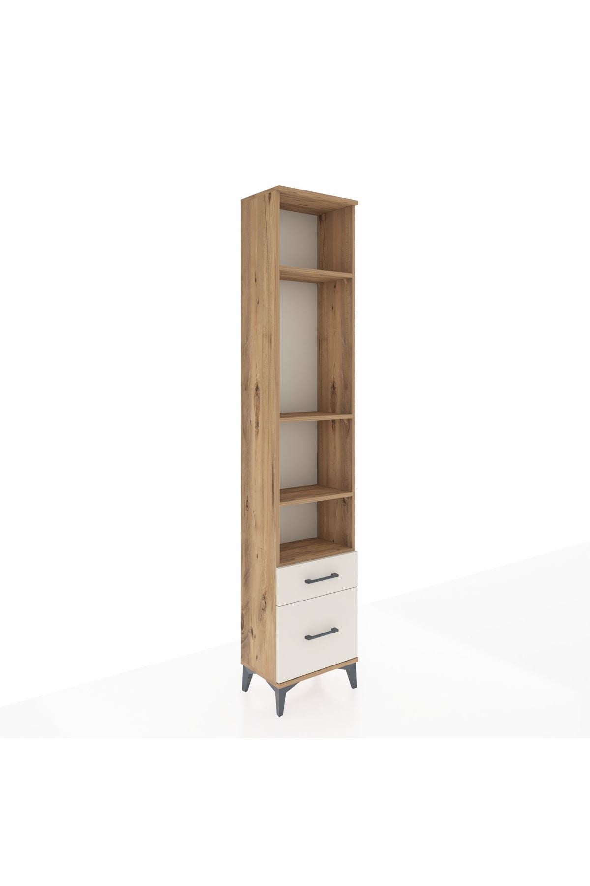 Arges Dolap 4 Raflı 2 Çekmeceli 44x30x221 Çam-Aytaşı