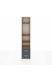 Arges Dolap 4 Raflı 2 Çekmeceli 44x30x221 Çam-Antrasit