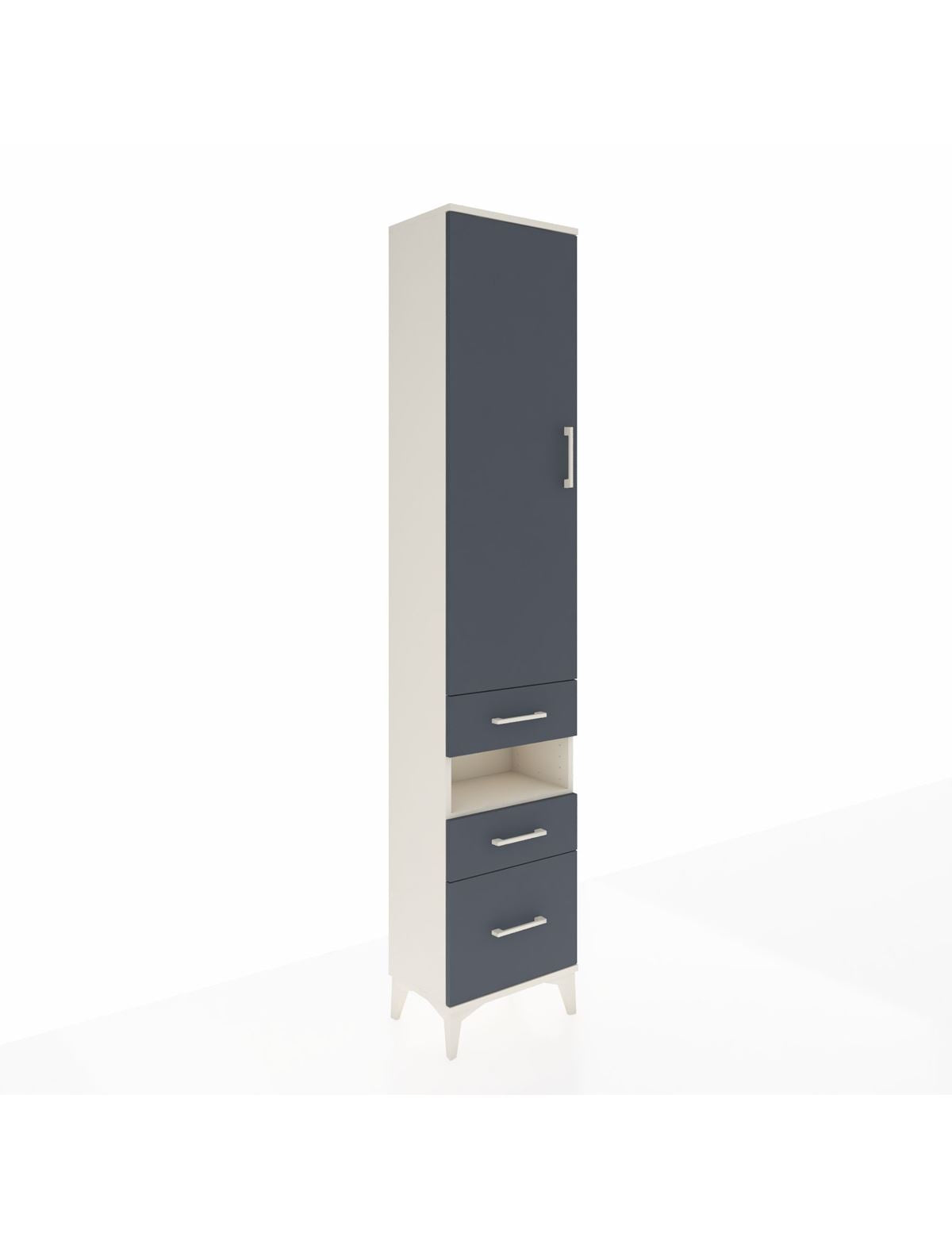 Arges Dolap 3 Raflı 3 Çekmeceli Tek Askılı 44x30x221 Aytaşı-Antrasit