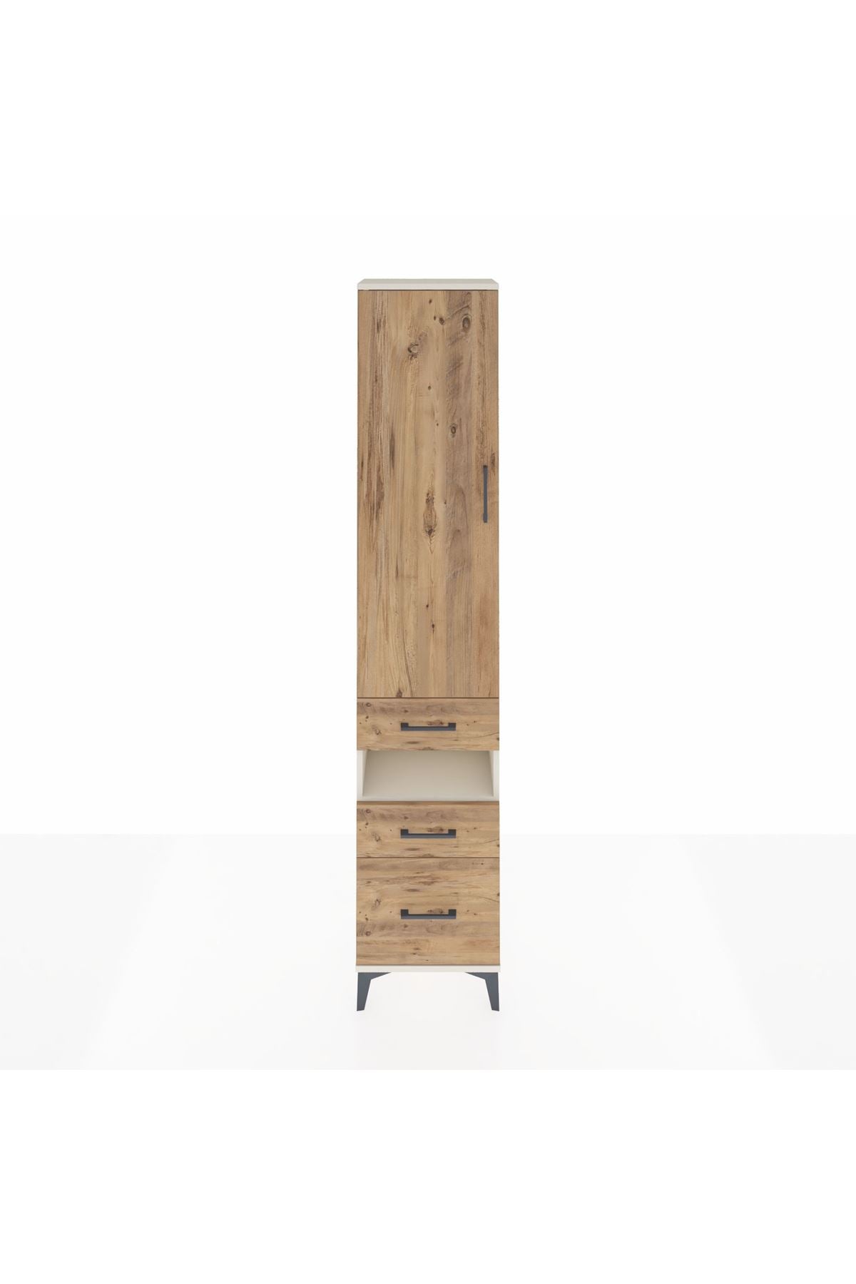 Arges Dolap 3 Raflı 3 Çekmeceli Tek Askılı 44x30x221 Aytaşı-Çam