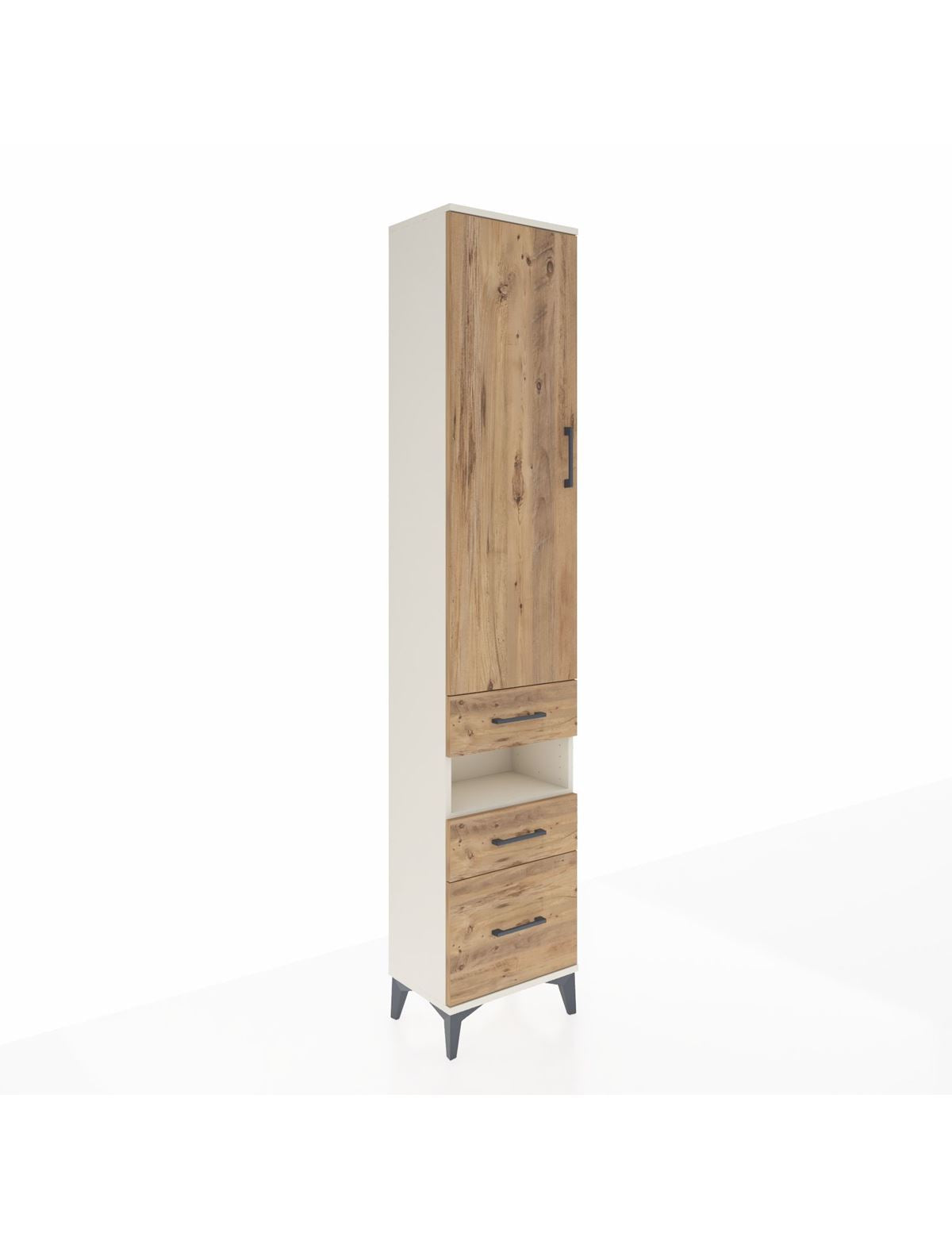 Arges Dolap 3 Raflı 3 Çekmeceli Tek Askılı 44x30x221 Aytaşı-Çam