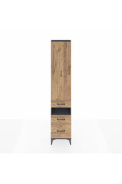 Arges Dolap 3 Raflı 3 Çekmeceli Tek Askılı 44x30x221 Antrasit-Çam