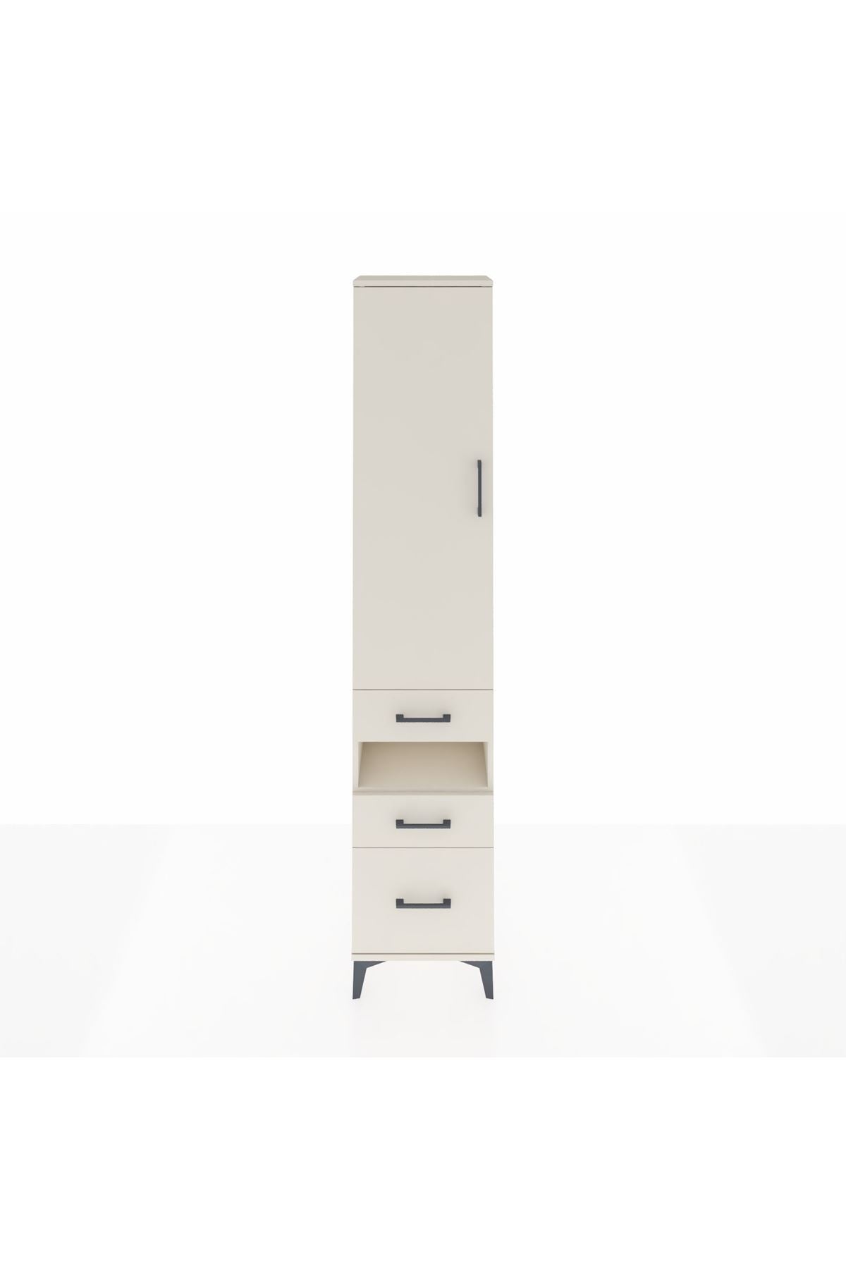 Arges Dolap 4 Raflı 3 Çekmeceli Tek Kapaklı 44x30x221 Aytaşı-Aytaşı