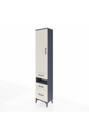 Arges Dolap 4 Raflı 3 Çekmeceli Tek Kapaklı 44x30x221 Antrasit-Aytaşı