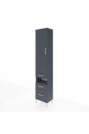 Arges Dolap 4 Raflı 3 Çekmeceli Tek Kapaklı 44x30x221 Antrasit-Antrasit