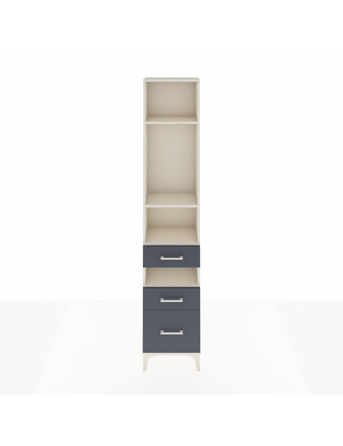 Arges Dolap 4 Raflı 3 Çekmeceli 44x30x221 Aytaşı-Antrasit