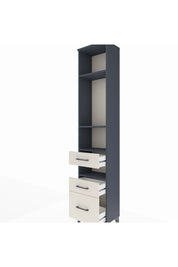 Arges Dolap 4 Raflı 3 Çekmeceli 44x30x221 Antrasit-Aytaşı