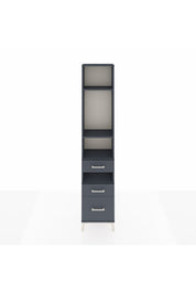 Arges Dolap 4 Raflı 3 Çekmeceli 44x30x221 Antrasit-Antrasit