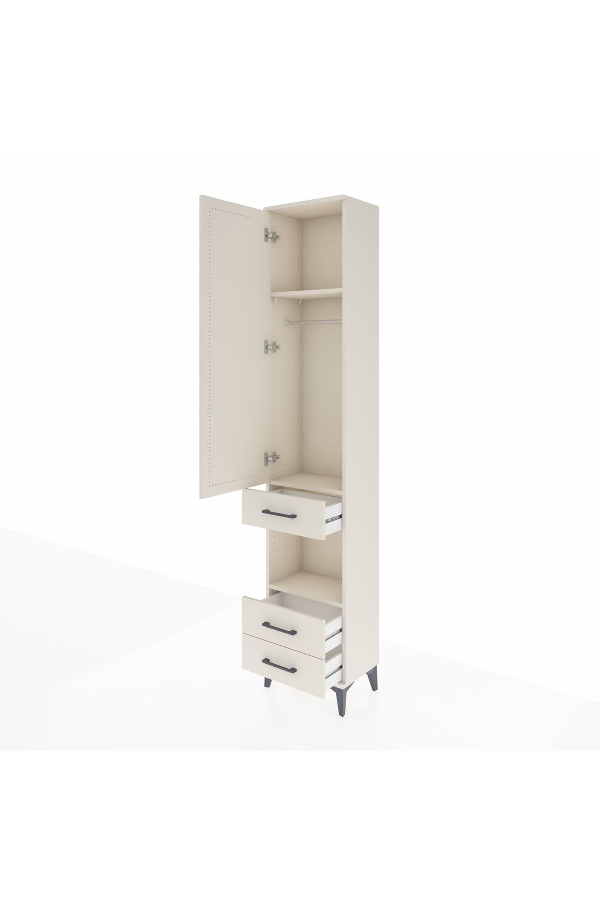 Arges Dolap 3 Raflı 3 Çekmeceli Tek Askılı 44x30x221 Aytaşı-Aytaşı