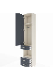 Arges Dolap 3 Raflı 3 Çekmeceli Tek Askılı 44x30x221 Aytaşı-Antrasit