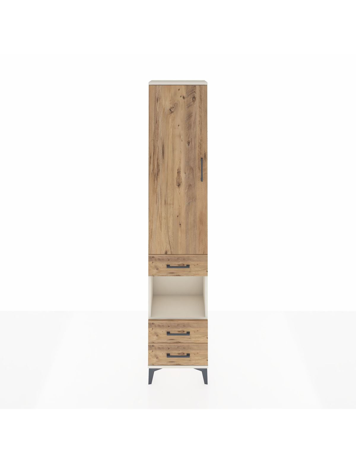 Arges Dolap 3 Raflı 3 Çekmeceli Tek Askılı 44x30x221 Aytaşı-Çam