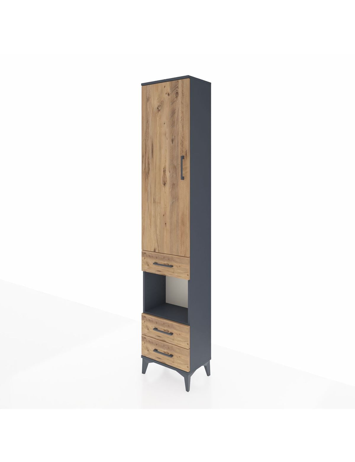 Arges Dolap 3 Raflı 3 Çekmeceli Tek Askılı 44x30x221 - S28M091V6A