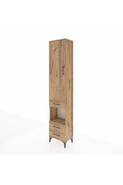 Arges Dolap 3 Raflı 3 Çekmeceli Tek Askılı 44x30x221 Çam-Çam