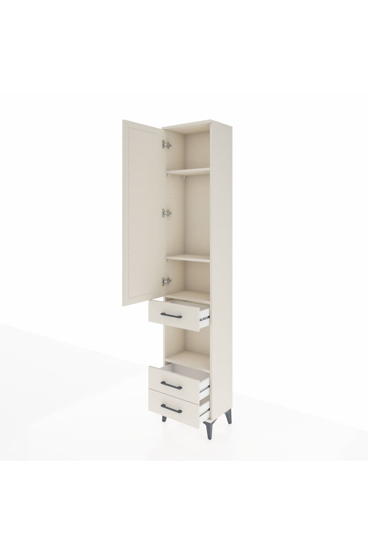 Arges Dolap 4 Raflı 3 Çekmeceli Tek Kapaklı 44x30x221 Aytaşı-Aytaşı