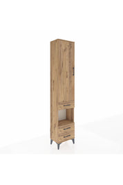 Arges Dolap 4 Raflı 3 Çekmeceli Tek Kapaklı 44x30x221 Çam-Çam