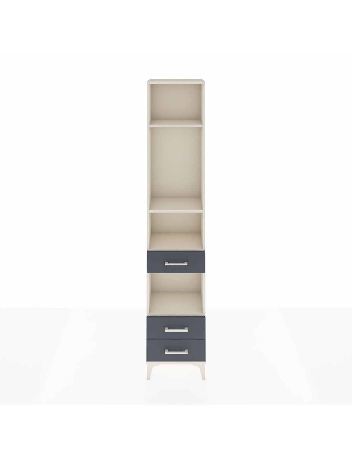 Arges Dolap 4 Raflı 3 Çekmeceli 44x30x221 Aytaşı-Antrasit