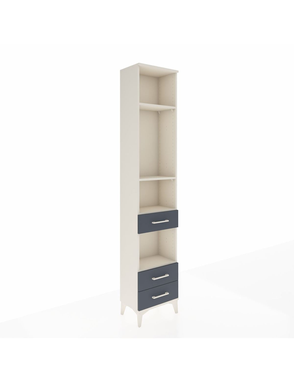 Arges Dolap 4 Raflı 3 Çekmeceli 44x30x221 Aytaşı-Antrasit