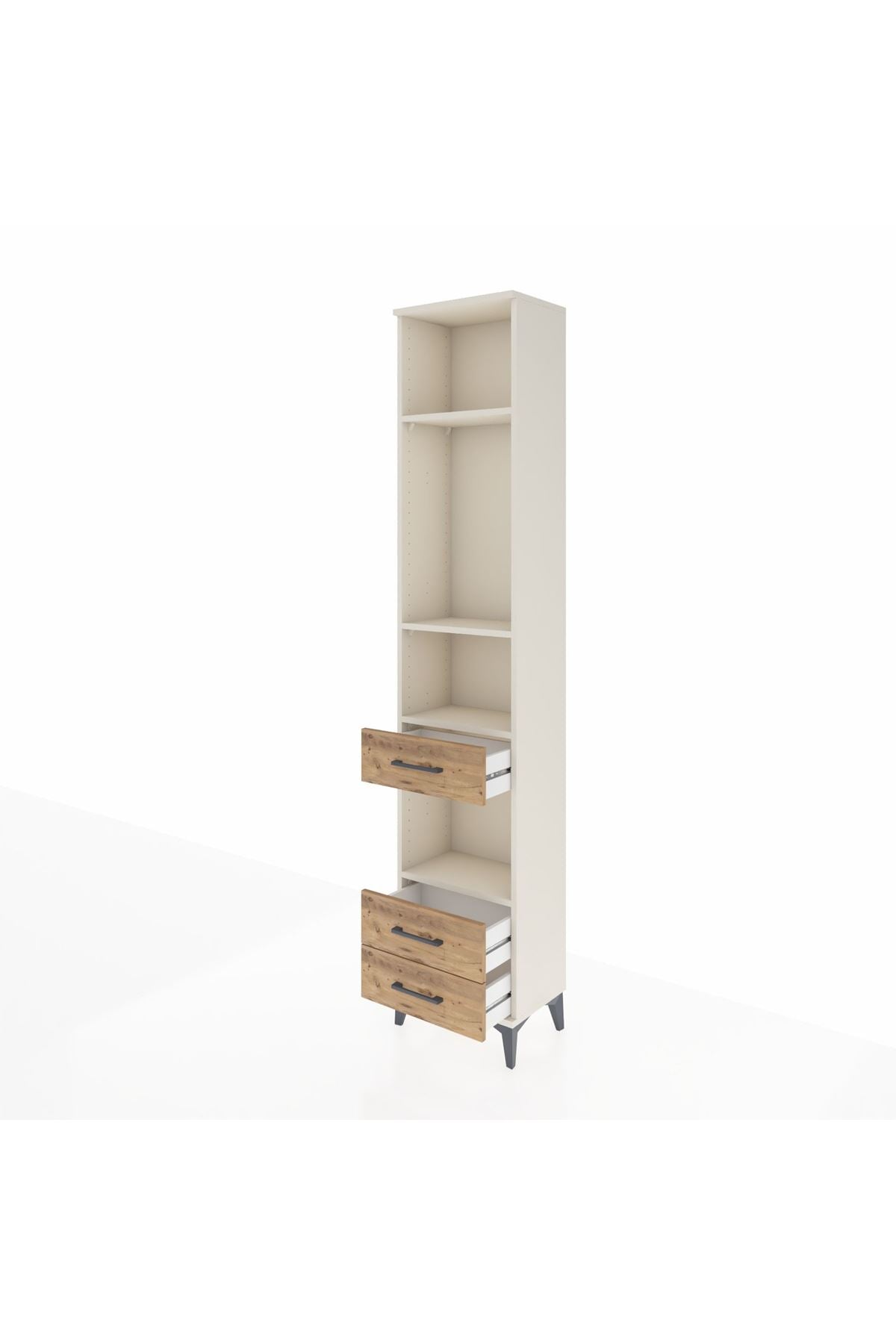 Arges Dolap 4 Raflı 3 Çekmeceli 44x30x221 Aytaşı-Çam