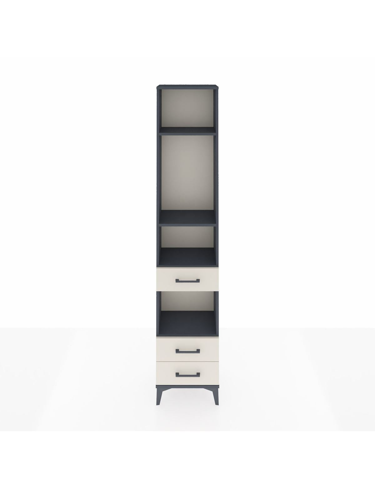 Arges Dolap 4 Raflı 3 Çekmeceli 44x30x221 Antrasit-Aytaşı