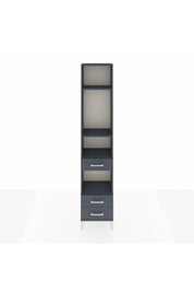 Arges Dolap 4 Raflı 3 Çekmeceli 44x30x221 Antrasit-Antrasit